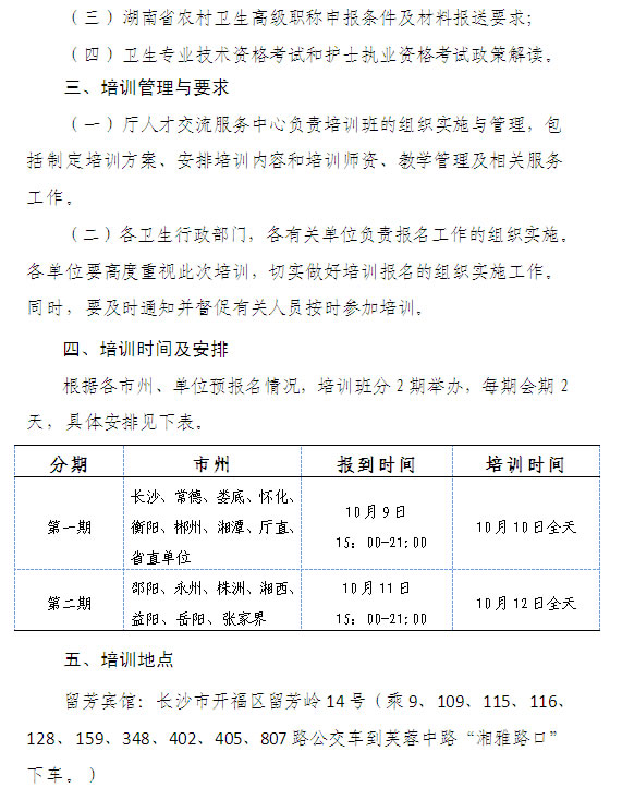 湖南省衛(wèi)生系統(tǒng)高級職稱申報(bào)材料規(guī)范化培訓(xùn)班的通知