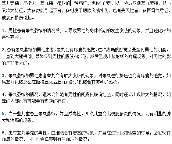男性睪丸為何會(huì)萎縮？有什么表現(xiàn)？