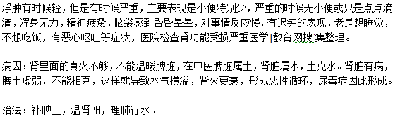 腎炎尿毒癥晚期的臨床表現