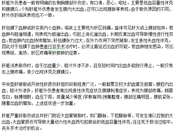 肝臟損傷表現(xiàn)都會有什么？