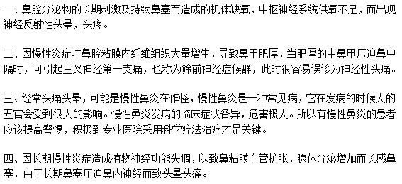 慢性鼻炎可能給病人造成哪些危害呢？