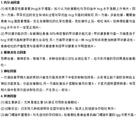 造成妊娠嘔吐的四大原因有哪些？