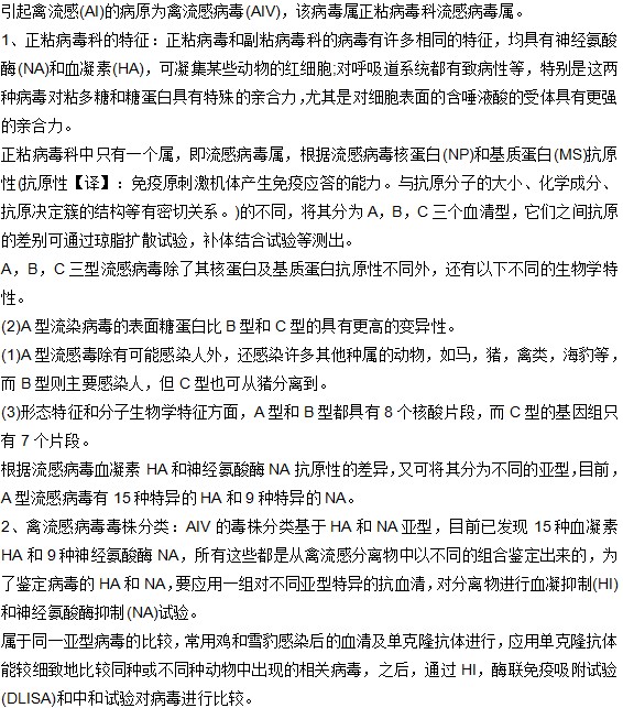 禽流感病毒有哪些具體類型？