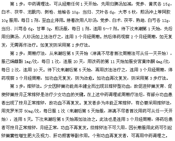 年輕女性發(fā)生功能性子宮出血后應(yīng)該如何治療？