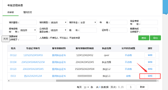 江蘇省住院醫(yī)師規(guī)范化培訓結(jié)業(yè)考核申請醫(yī)院/基地管理員端審核流程4