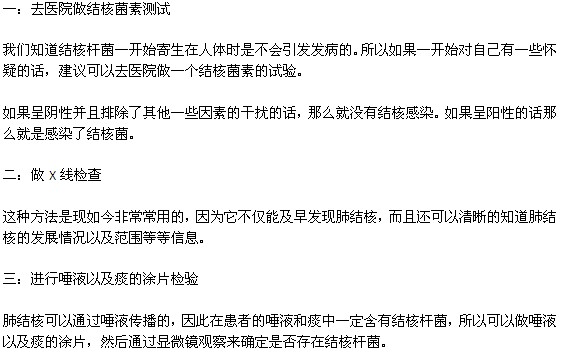 正確診斷肺結(jié)核的三個(gè)方法
