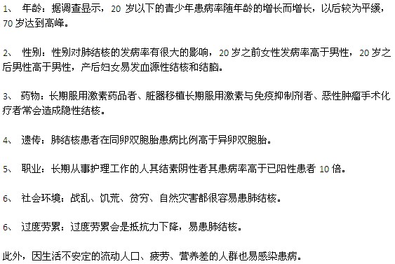 哪些情況容易感染肺結(jié)核？