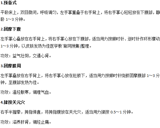 自我按摩對月經(jīng)不調的輔助治療作用