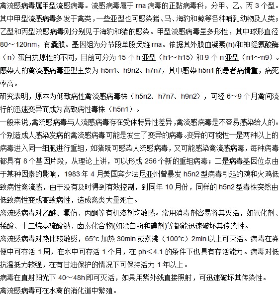 這些與禽流感病毒的相關(guān)知識(shí)你知道嗎？
