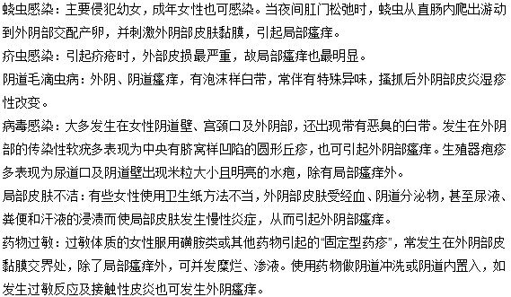 導(dǎo)致外陰瘙癢的原因有哪些？