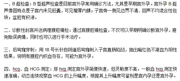 女性檢查是否患有宮外孕的方法有什么？