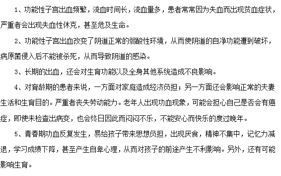功能性子宮出血會(huì)導(dǎo)致貧血嗎？