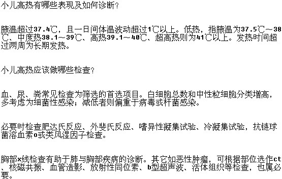 小兒發(fā)燒的癥狀表現(xiàn)及診斷方法有哪些？