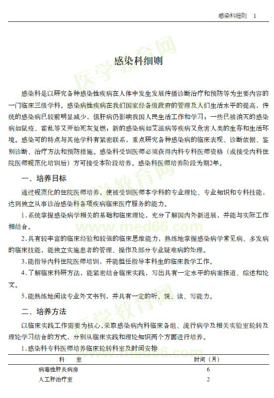 ?？漆t(yī)師規(guī)范化培訓(xùn)----感染科細(xì)則細(xì)則