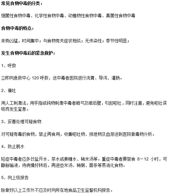 食物中毒的這些知識你知道嗎？