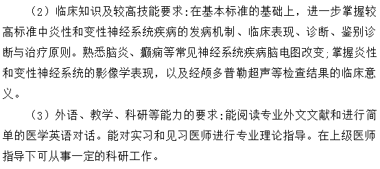 神經(jīng)內(nèi)科?？漆t(yī)師培訓(xùn)內(nèi)容與要求
