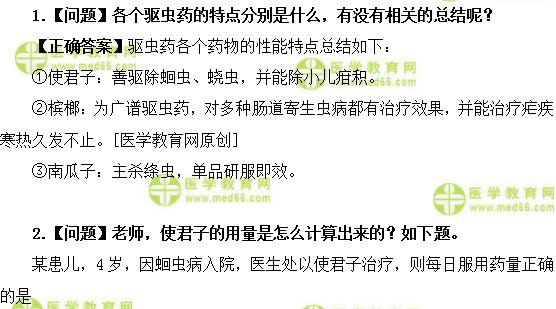 醫(yī)學(xué)教育網(wǎng)初級中藥士：《答疑周刊》2018年第45期