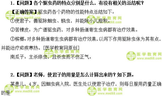 醫(yī)學(xué)教育網(wǎng)初級(jí)中藥師：《答疑周刊》2018年第45期