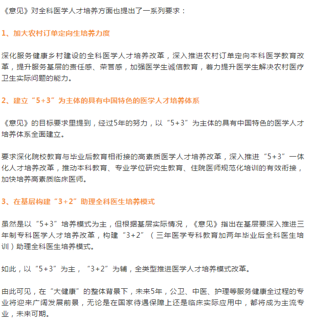 【醫(yī)學(xué)專業(yè)推薦】三大部門聯(lián)合發(fā)文，這7大醫(yī)學(xué)專業(yè)要火了！