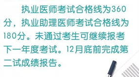 國(guó)家2018年臨床執(zhí)業(yè)醫(yī)師“一年兩試”二次考試分?jǐn)?shù)線已確定