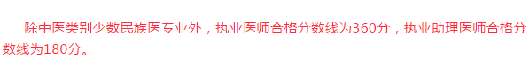 臨床執(zhí)業(yè)醫(yī)師資格考試分數(shù)線