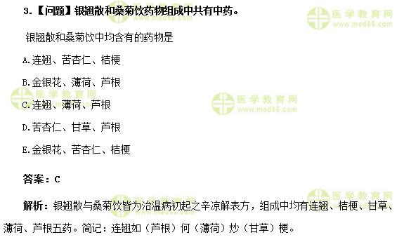 初級中藥師答疑周刊