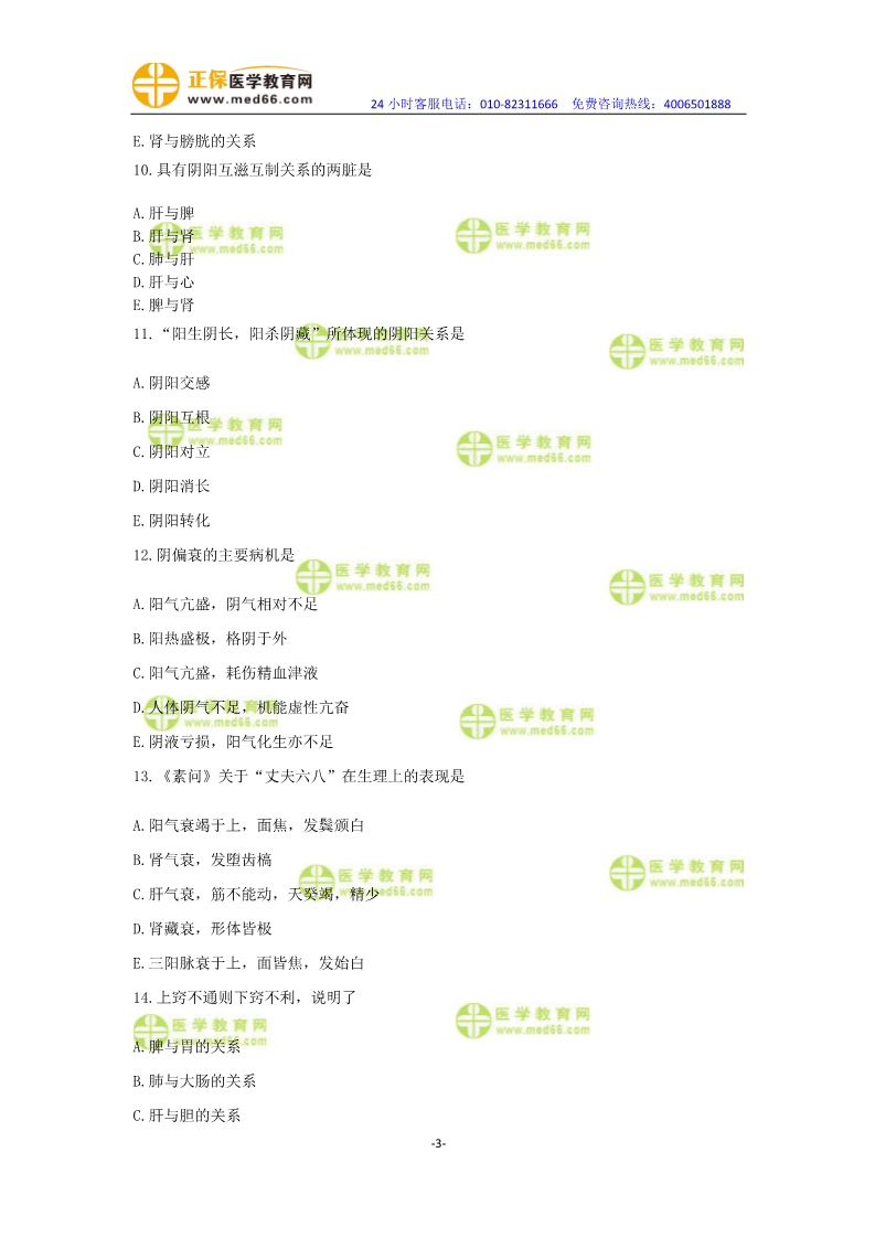 2019年中醫(yī)執(zhí)業(yè)醫(yī)師?？紲y評試卷