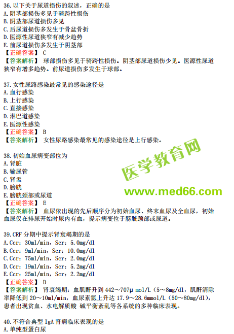 2019年臨床執(zhí)業(yè)醫(yī)師?？紲y評試卷第一單元