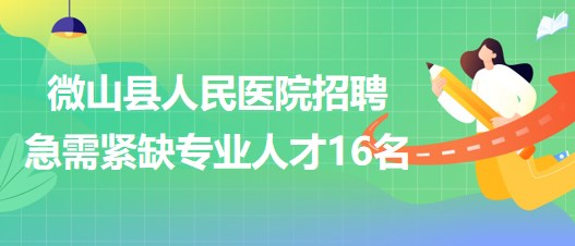 山東省濟寧市微山縣人民醫(yī)院招聘急需緊缺專業(yè)人才16名