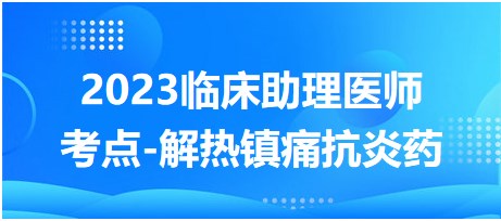 2023臨床助理醫(yī)師考點(diǎn)解熱鎮(zhèn)痛藥