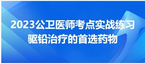 2023公衛(wèi)醫(yī)師考點(diǎn)實(shí)戰(zhàn)練習(xí)-驅(qū)鉛治療首選藥物