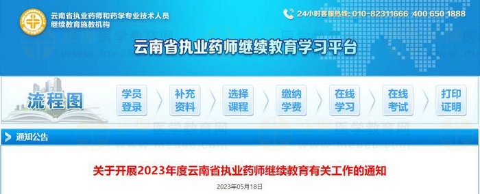 關(guān)于開(kāi)展2023年度云南省執(zhí)業(yè)藥師繼續(xù)教育有關(guān)工作的通知