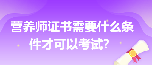 營養(yǎng)師證書需要什么條件才可以考試？