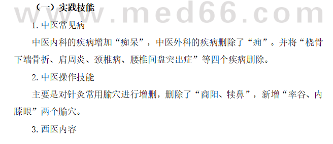 二、2025年中醫(yī)執(zhí)業(yè)醫(yī)師考試大綱具體科目變動情況1